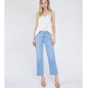NWT PAIGE Nellie Raw Crop Hem Culotte Jeans -24